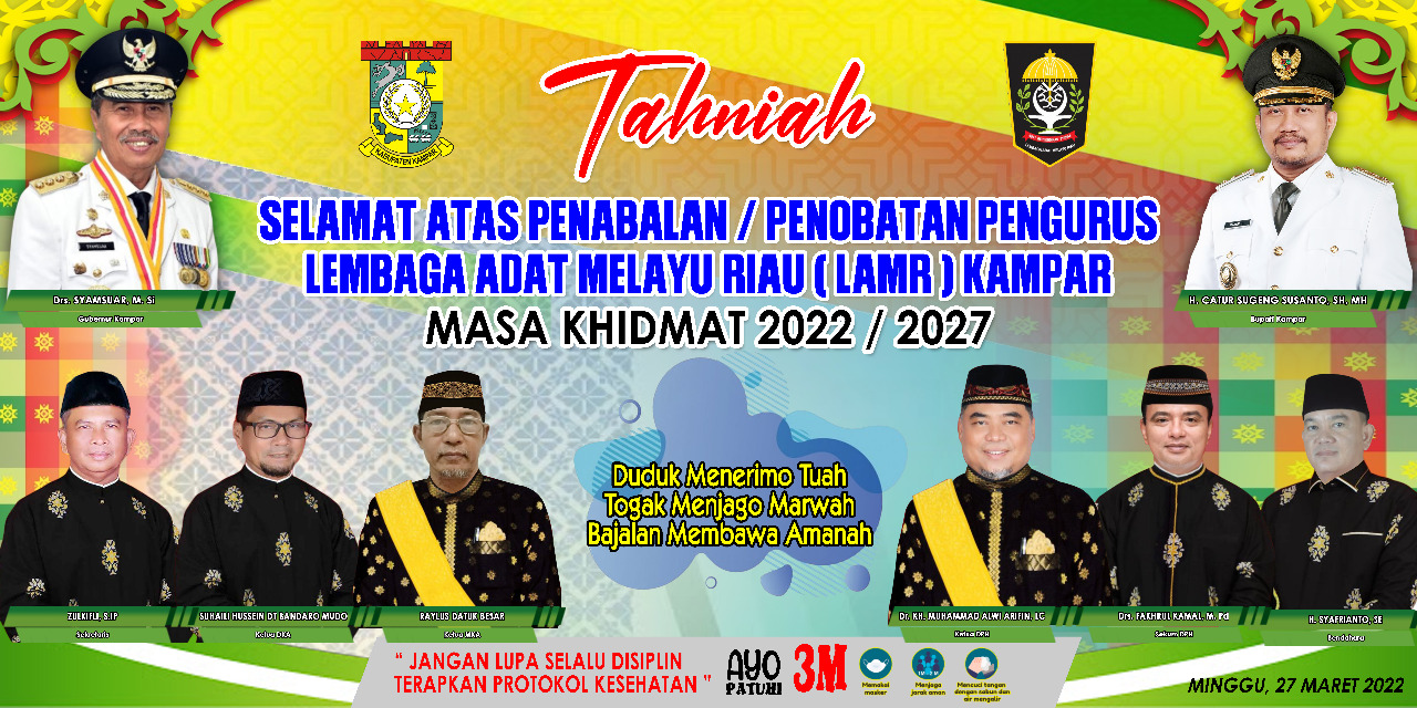 Gubernur Riau Hadiri Acara Penobatan Pengurus LAMR Kampar