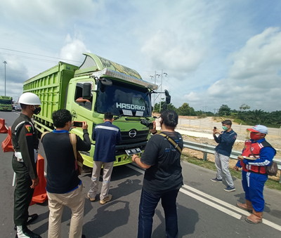 Sebanyak 23 Kendaraan Odol Terjaring Razia di Tol Pekanbaru-Dumai