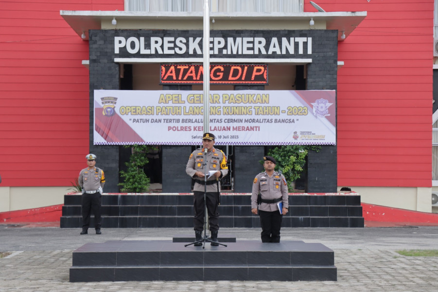 Pimpin Apel Gelar Pasukan Operasi Patuh Lancang Kuning 2023, Kapolres Meranti : Tetaplah Humanis