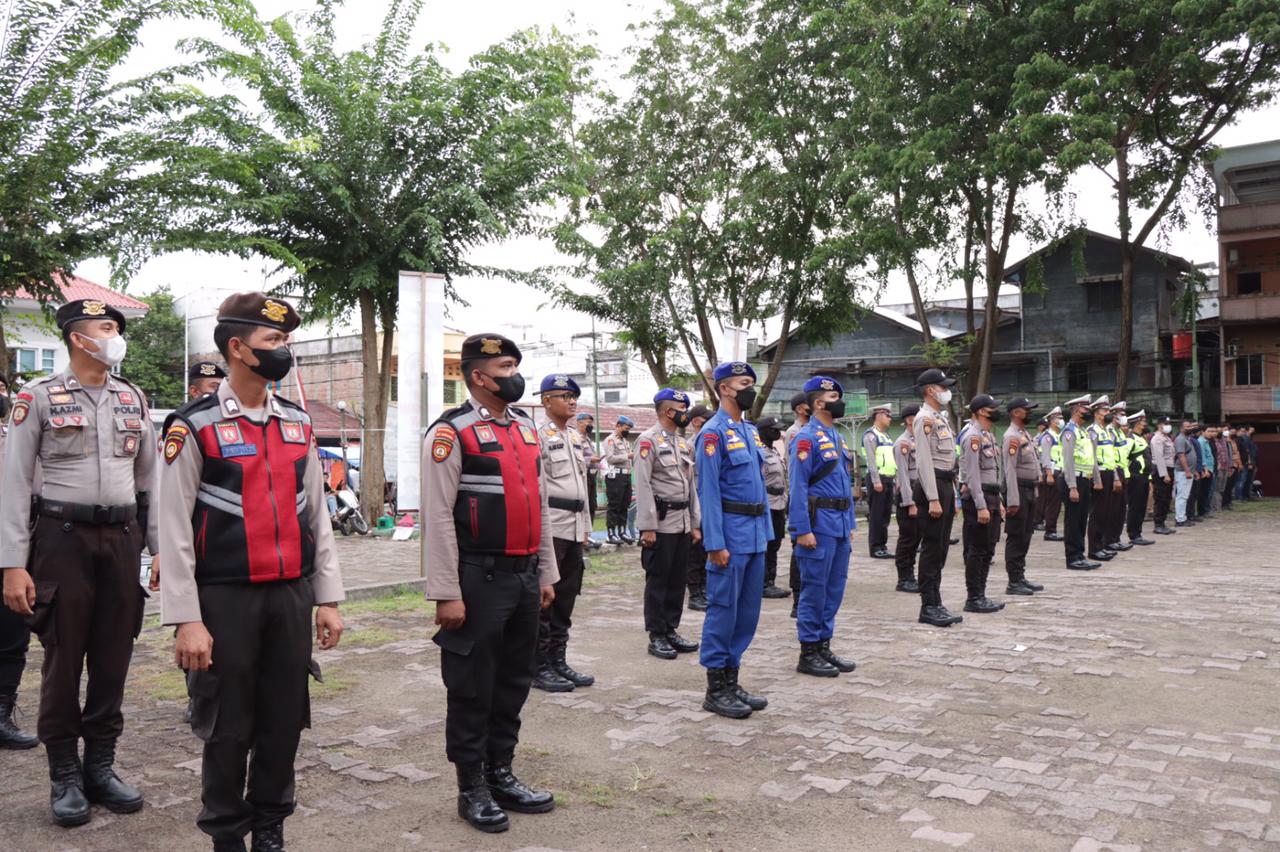 Gelar Apel Pengamanan Malam Takbiran dan Salat Idul Adha, Polres Meranti Siagakan Ratusan Personel. 