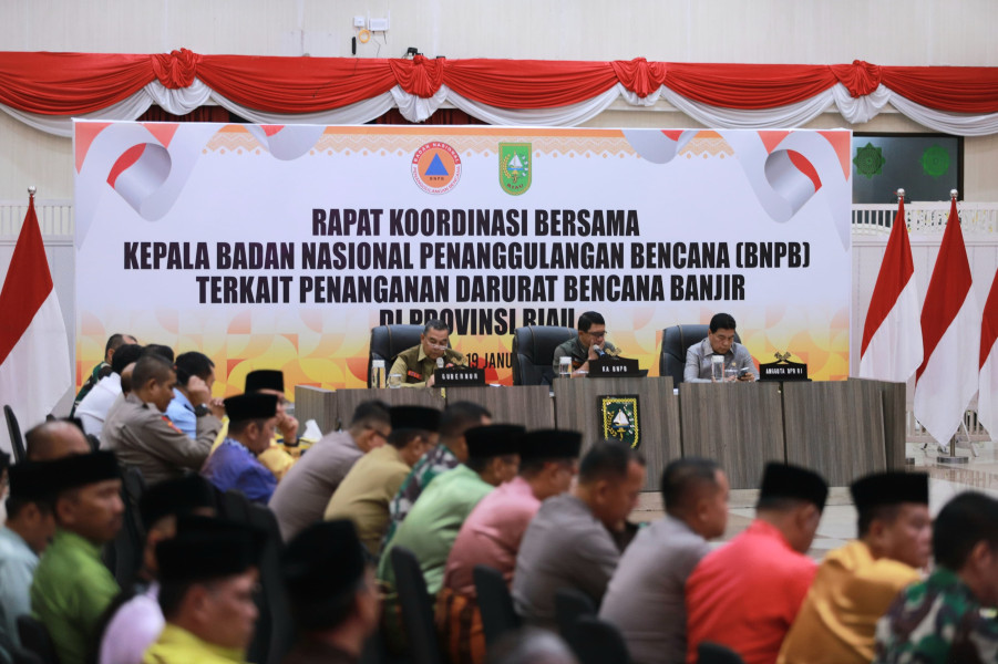 Rakor Dengan BNPB RI, Pemkab Meranti Terima Dukungan Dana Siap Pakai, Peralatan dan Logistik Penanganan Bencana