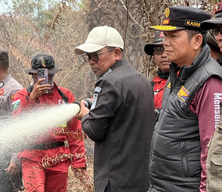 Bupati Pelalawan Tinjau Langsung Titik Karhutla di Desa Gambut Mutiara