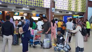 Bandara SSK II Pekanbaru Mulai Dipadati Penumpang