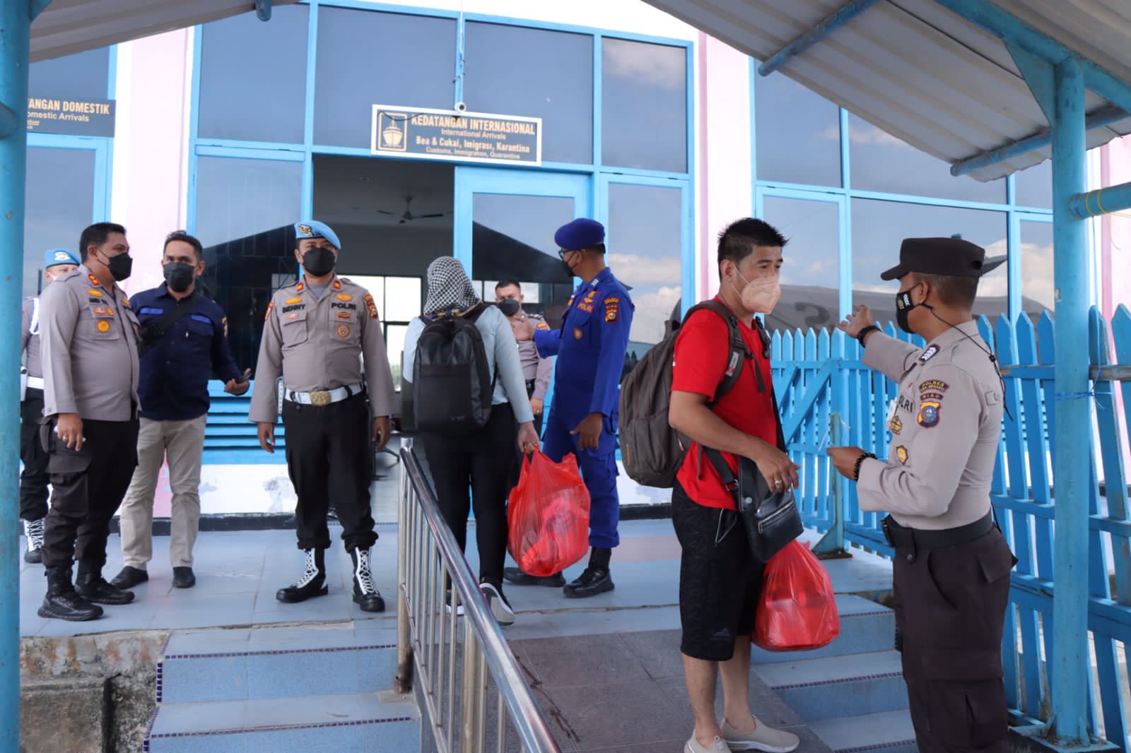 Datangi Pelabuhan Tanjungharapan, Kapolres Cek Aktivitas Posko Antisipasi Covid-19
