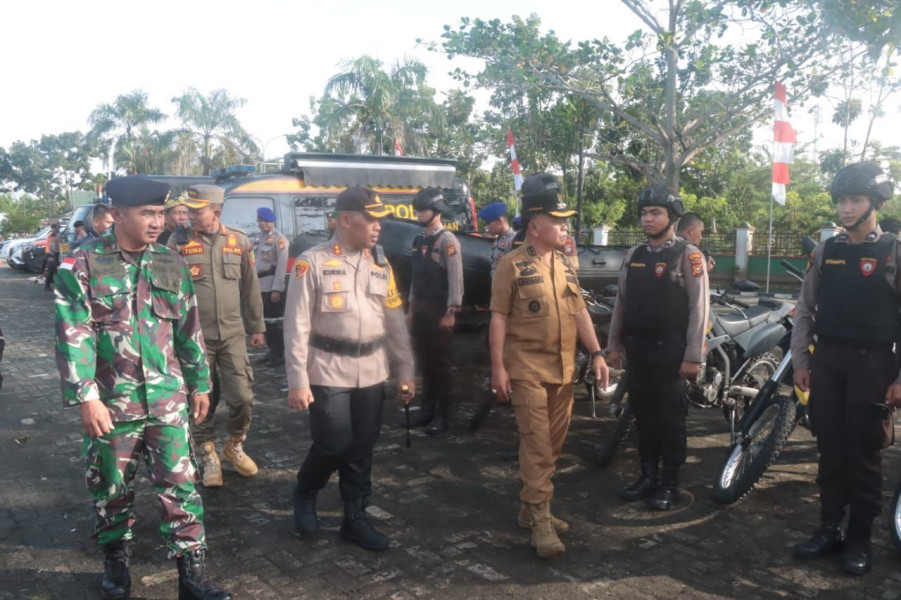 Apel Kesiapsiagaan Dalam Rangka Penanganan Banjir. Ini Kata Kapolres AKBP Kurnia Setyawan