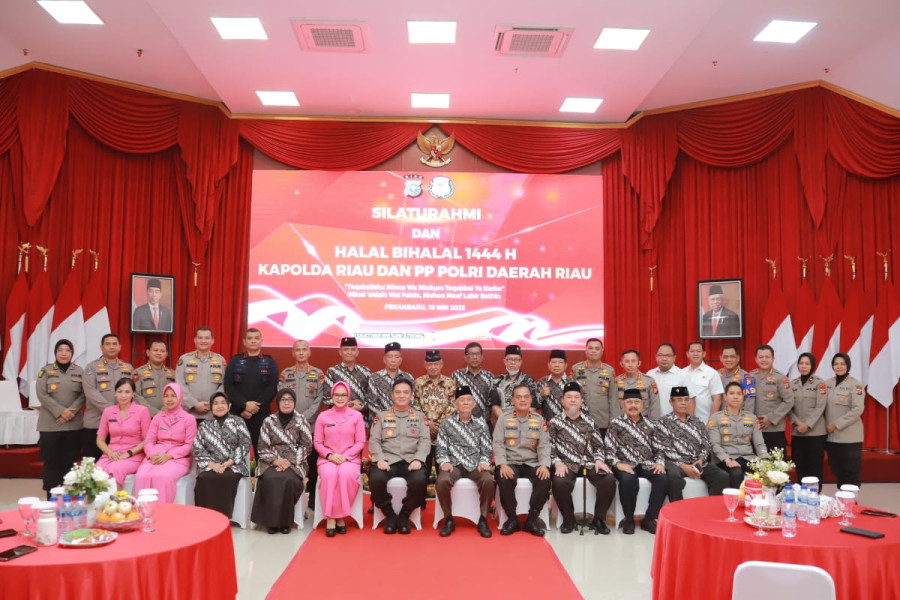 Kapolda Riau Gelar Silahturahmi dan Halal Bihalal Bersama Purnawirawan Polri