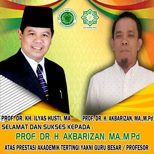 Selamat Kepada DR. H. Akbarizan,MA.,M.Pd Sukses Meraih Gelar Profesor
