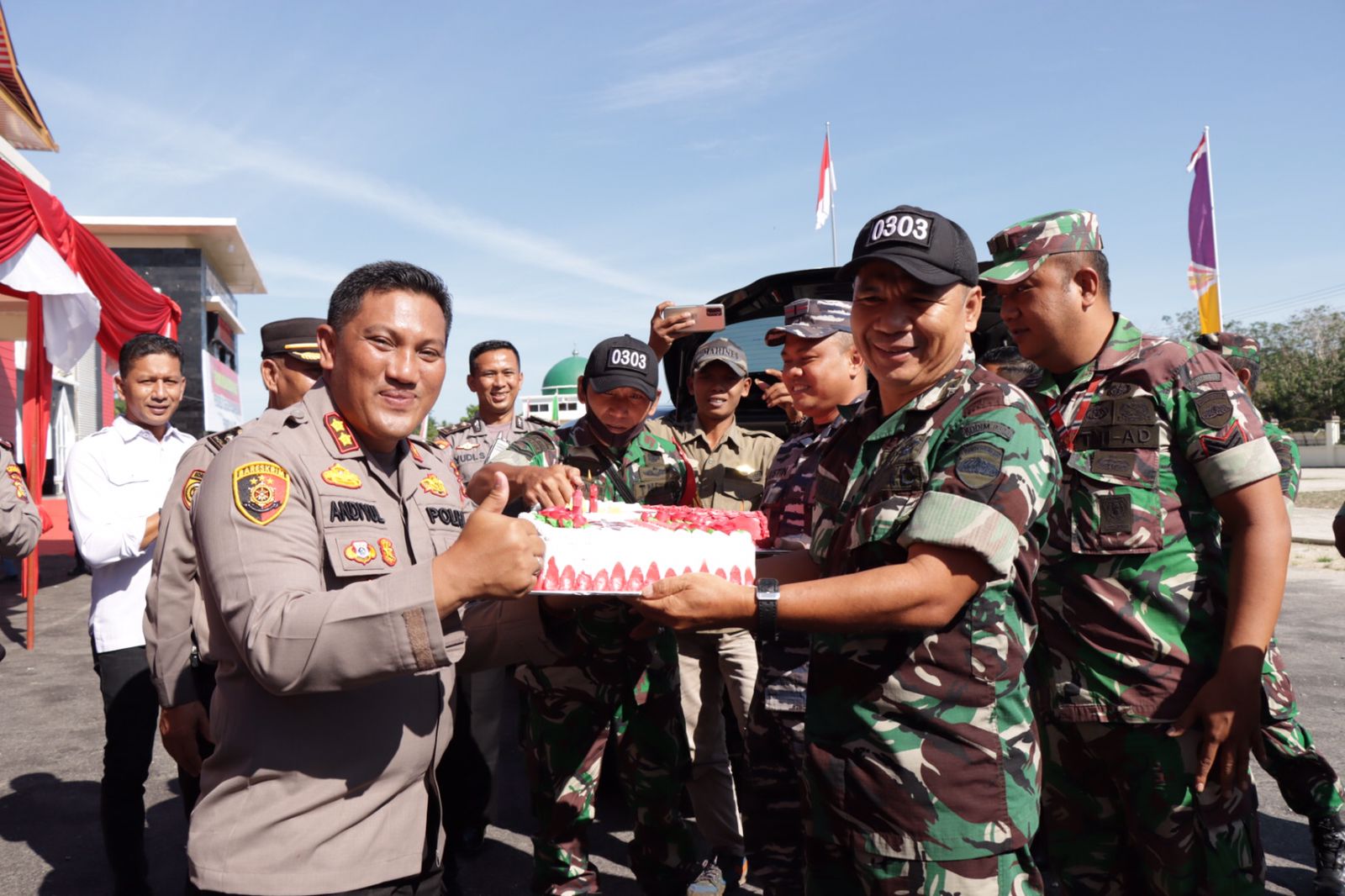 Polres Meranti dapat Kejutan dari Danramil dan Danposal