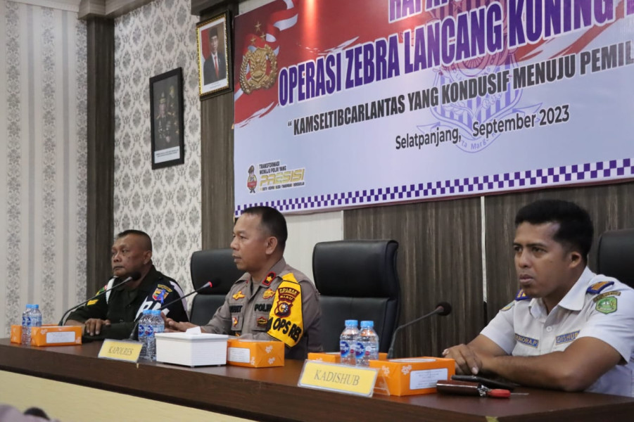 Polres Meranti Gelar Rapat Eksternal Ops Zebra Lancang Kuning 2023