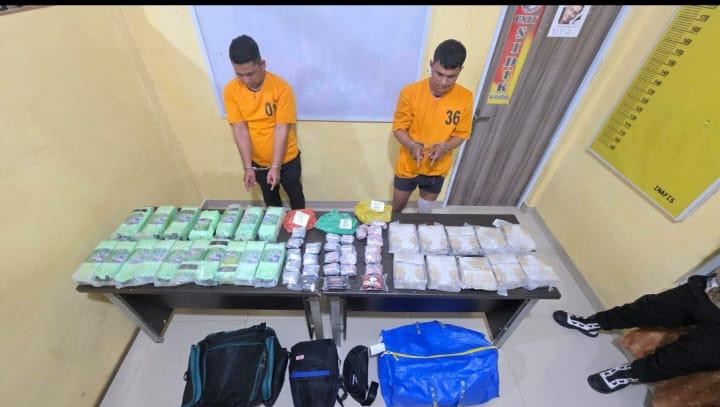 Polisi Gagalkan Peredaran 27 Kg Sabu dan 260 Cartridge Etomidate di Meranti, Satu Kurir Ditembak