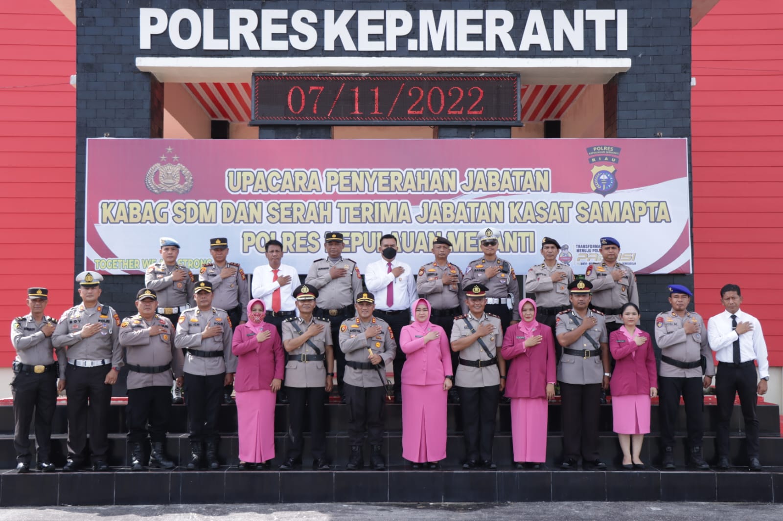 Kapolres Meranti Gelar Sertijab Kabag SDM dan Kasat Samapta