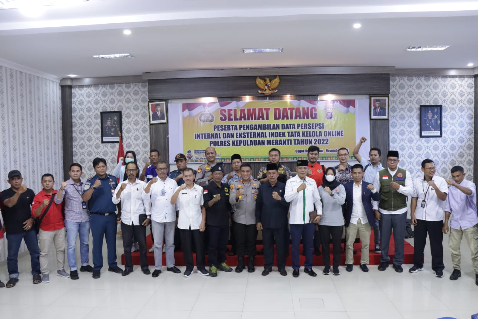 Polres Meranti Lakukan Pengambilan Data Persepsi Eksternal Indek Tata Kelola Online