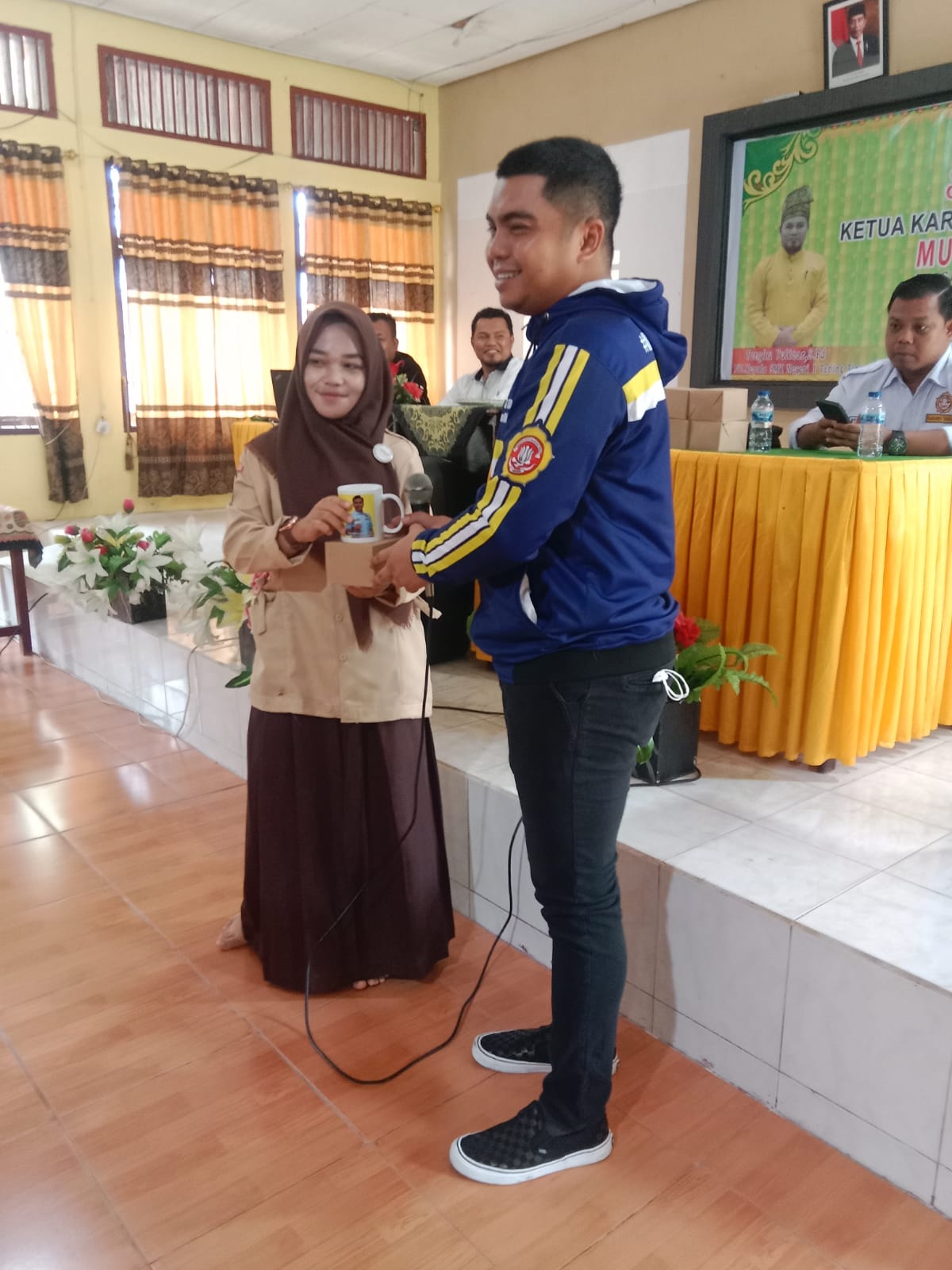 Karang Tarunan Provinsi Riau Sembangi SMK Negeri 1 Selatpanjang.