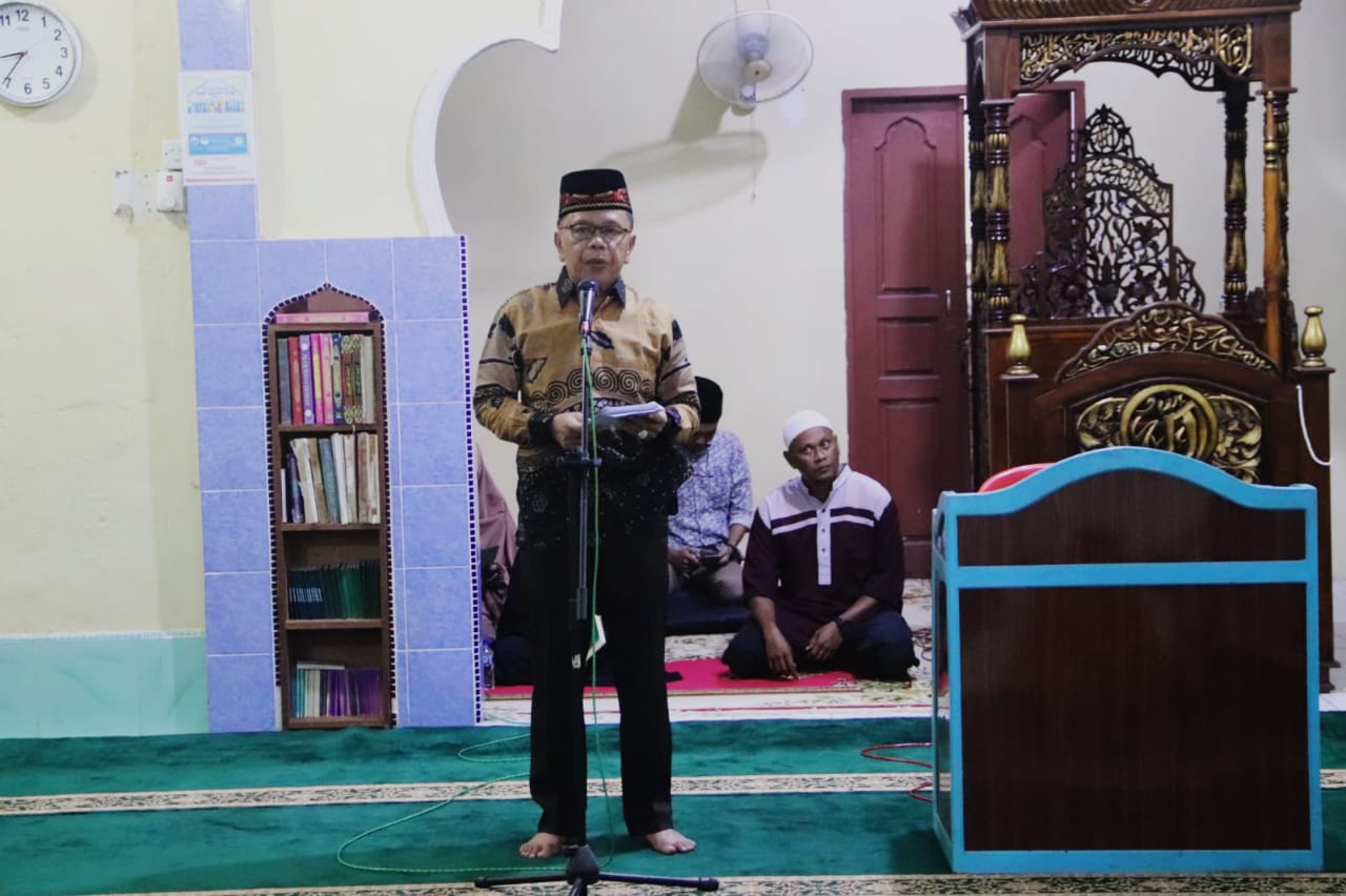 Wabup Meranti H.Asmar Hadiri Peringatan tahun Baru Islam 1 muharam 1444 Hijriyah di Masjid Al-kiram 