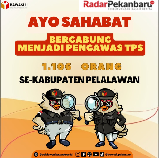 Bawaslu Pelalawan Jaring 1.106 Orang Untuk Pengawas TPS, Berminat Silahkan Daftar!