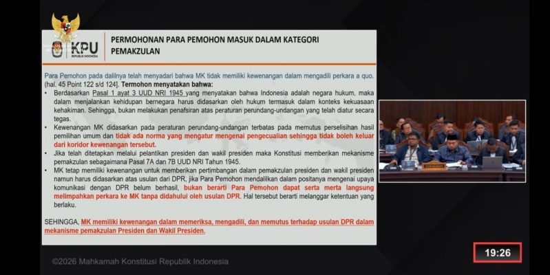 KPU: Permohonan Denny Indrayana Cs Masuk Kategori Pemakzulan