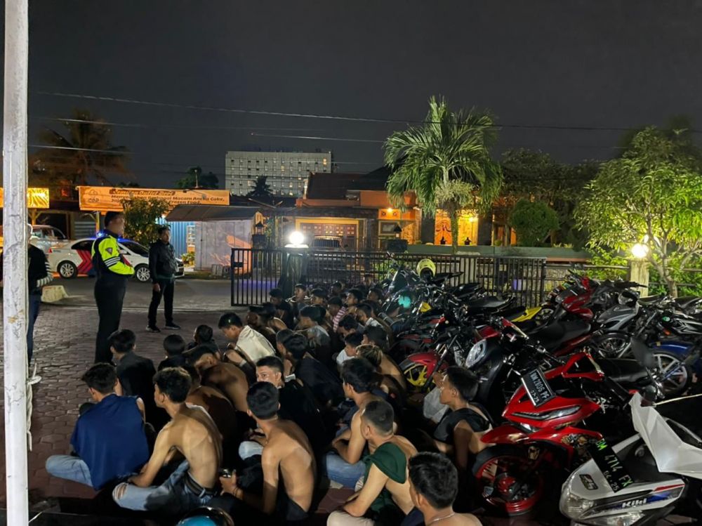 Polresta Pekanbaru Amankan 30 Motor Balap Liar