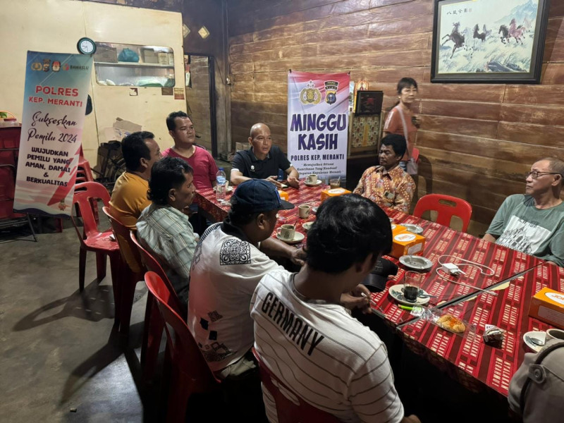 Program Minggu Kasih, Polres Kepulauan Meranti Sampaikan Terkait Pemilu Damai dan Bijak Bermedia Sosial