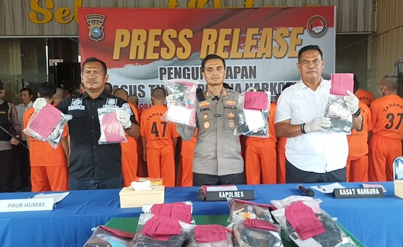 Polres Rohul Gulung 45 Tersangka Narkoba dalam 37 Hari