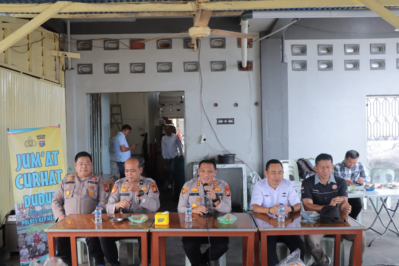 Jumat Curhat, Kapolres Andi Yul Dengar Langsung Keluhan dan Masukan dari Paguyuban di Meranti