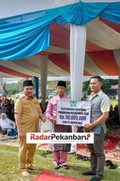 PT Musimmas Salurkan Dana Lima Puluh Juta Rupiah Untuk Pembangunan Masjid Di Desa Tanjung Beringin