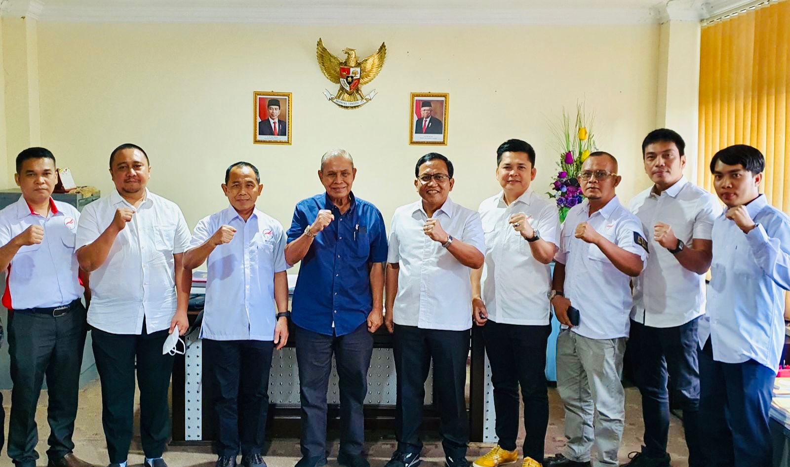 Ketua Cabor ESI Riau Brigjen TNI R Wibisono Hendroyoso, MM  kunjungi KONI Riau