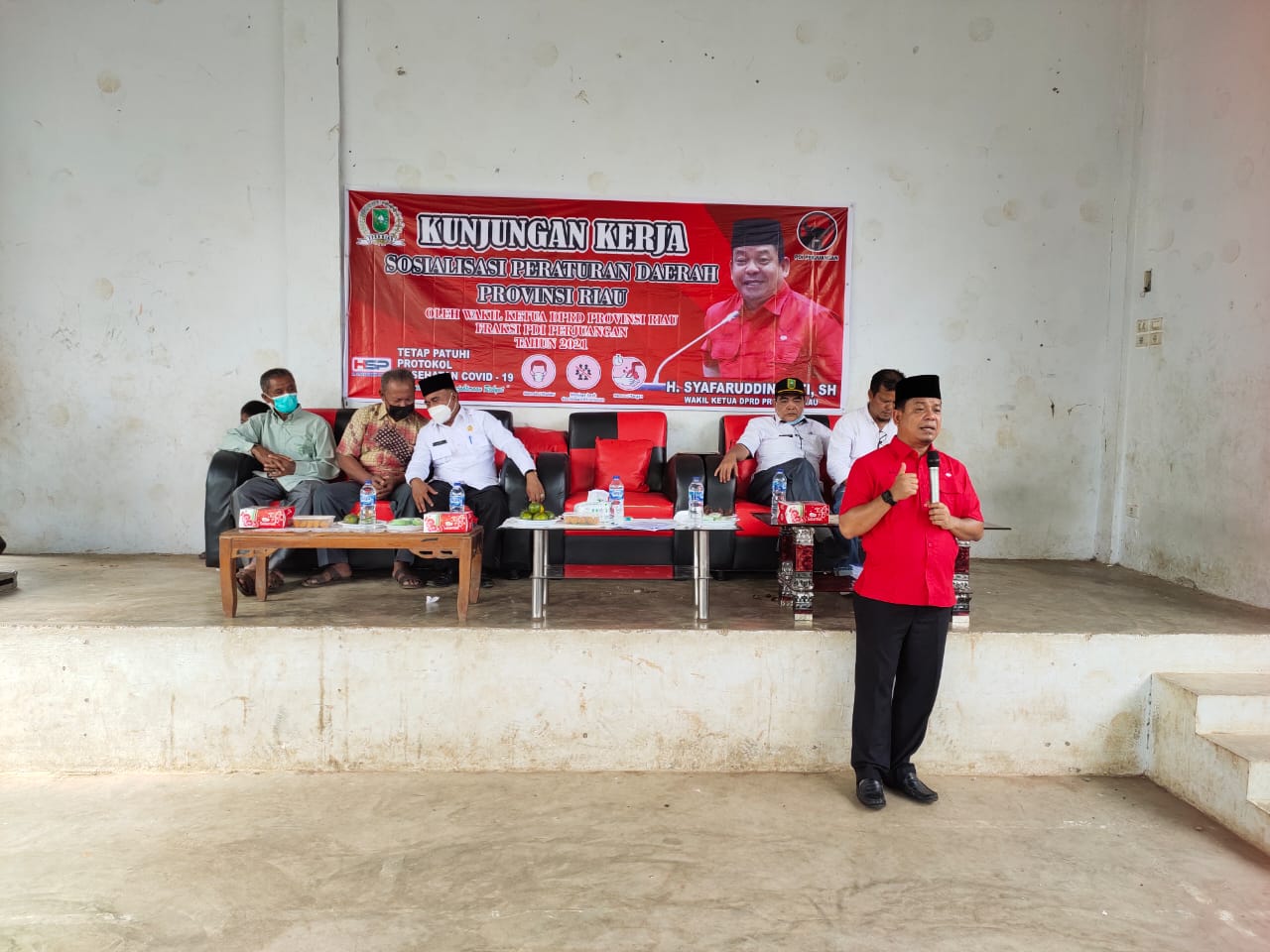 Wakil Ketua DPRD Riau Syafaruddin Poti Kunker di Desa Sei Kuning 