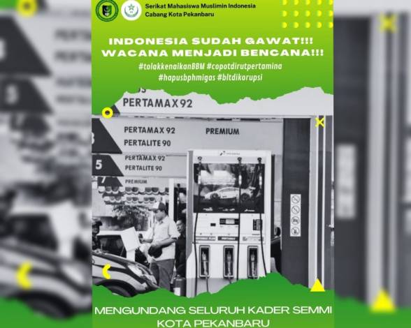 Berturut - Turut, Mahasiswa Riau Unjuk Rasa Tolak Kenaikan Harga BBM