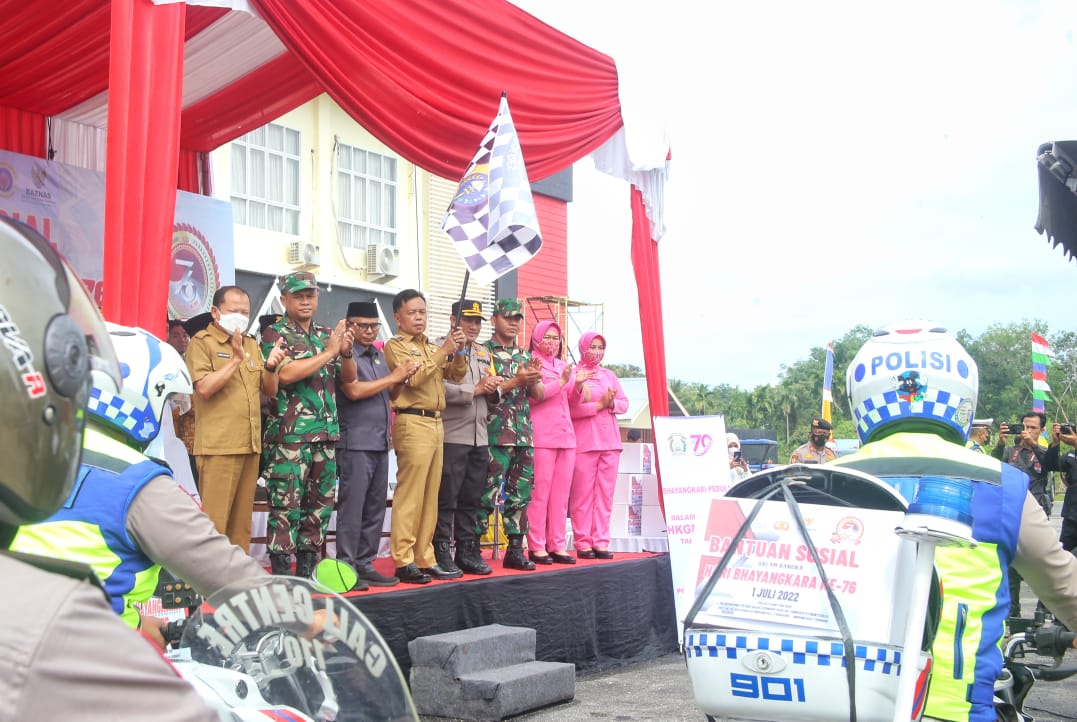 Wabup H Asmar Hadiri Acara Bakti sosial Dalam Rangka HUT Bhayangkara Ke-76