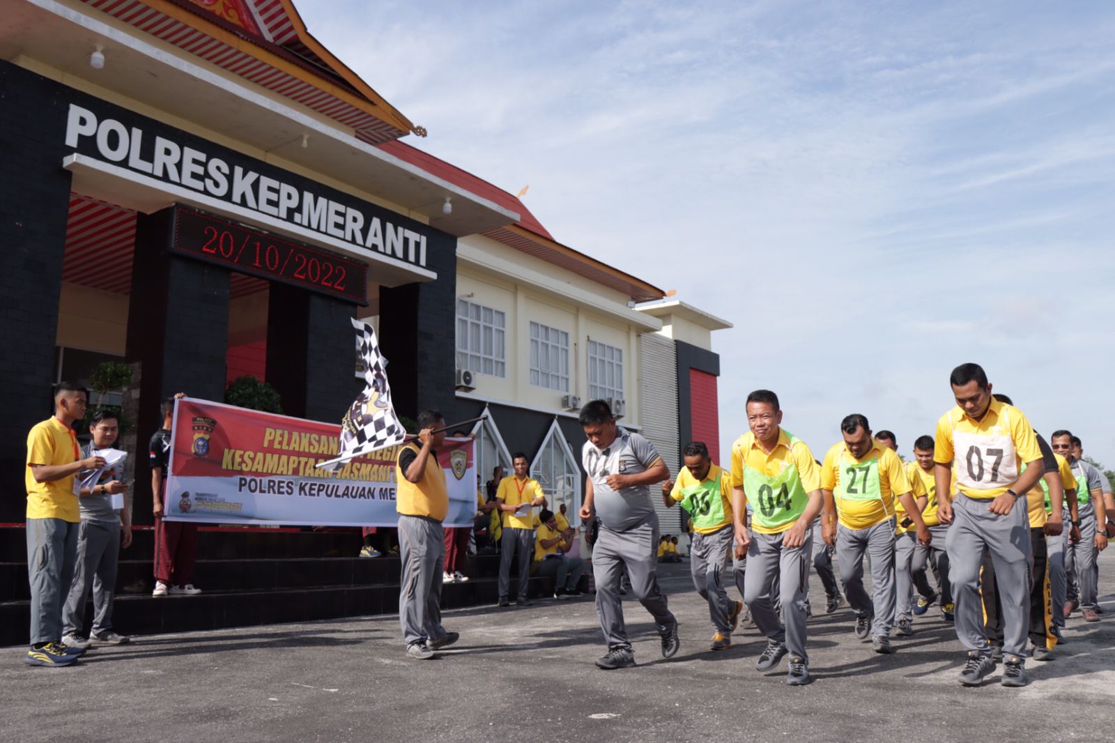 Polres Meranti Laksanakan Kesamaptaan Jasmani Berkala Semester II Tahun 2022