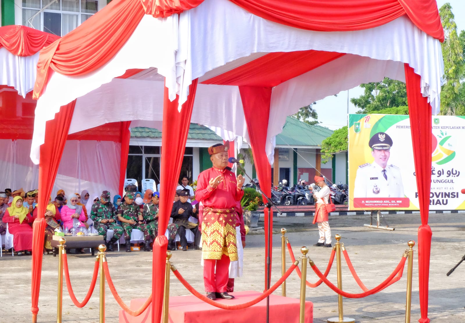 Wakil Bupati Pringati Hari Ulang Tahun (HUT) Riau Ke -65 Tahun 2022. 