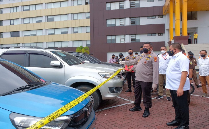 Tim Resmob Polda Riau Temukan 7 Mobil dan 4 Motor Tanpa Dokumen