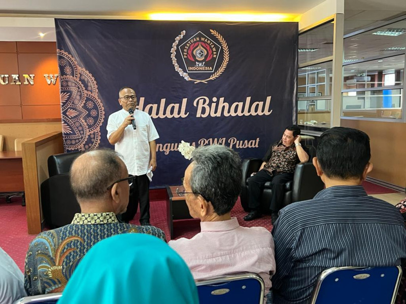 Atal S Depari Kemukakan Rencana Kongres PWI September Nanti   di Halal Bihalal PWI Pusat