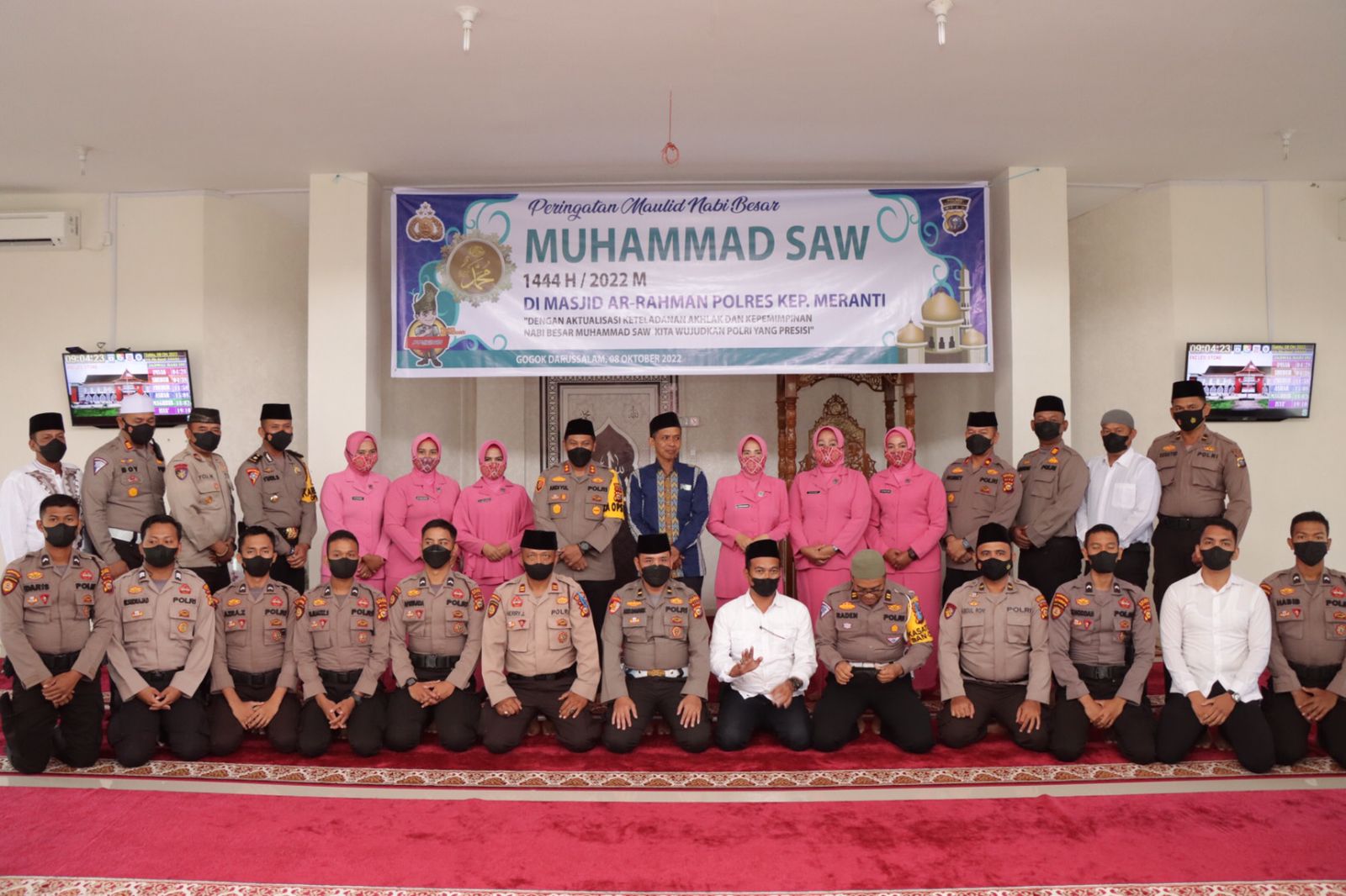 Polres Meranti Gelar Peringatan Maulid Nabi Muhammad 1444 Hijriyah dan Doa Bersama Korban Tragedi Ka