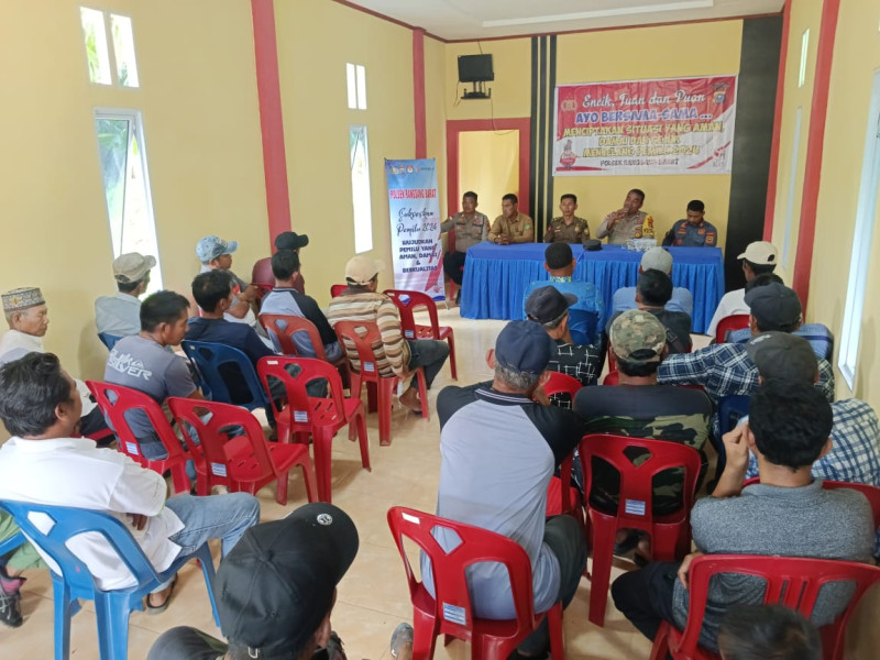 Melalui Cooling System, Polsek Rangsang Barat Sambangi Warga Desa Melai