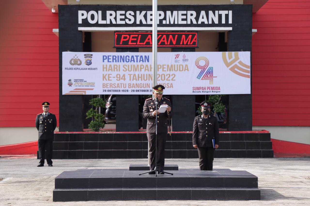 Polres Meranti Gelar Upacara Peringatan Hari Sumpah Pemuda ke-94