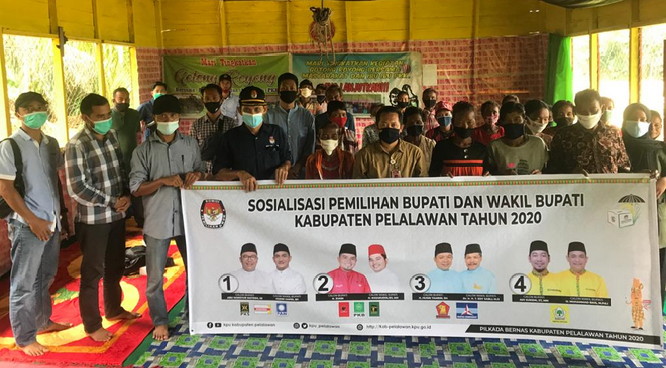 KPU Riau Sosialisasikan Cara Pencoblosan dan Prokes Covid-19