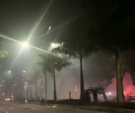 Beredar Video Perang Mercon antar Remaja di Jalan Sudirman Kota Pekanbaru