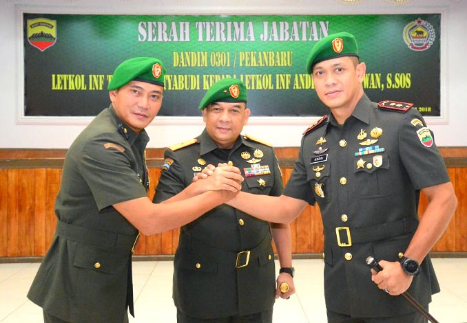 Danrem Brigjen TNI Edy Nasution SIP 031/WB Pimpin Sertijab Kodim 0301/PKU,