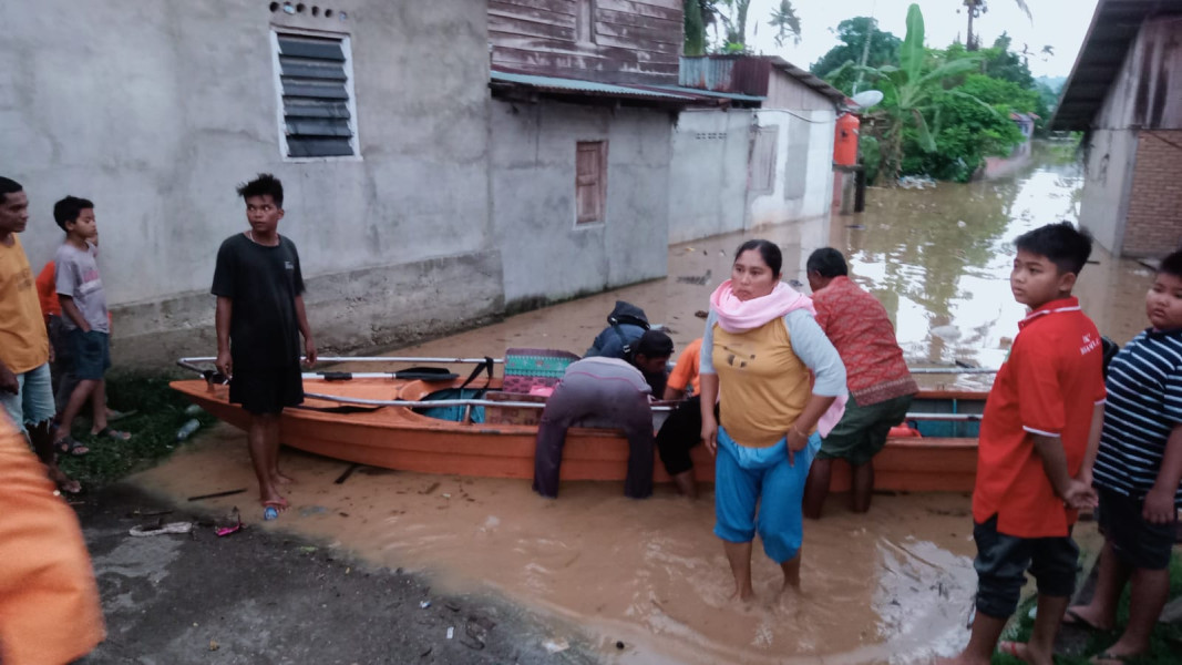Ratusan Rumah di Rohul Terendam Banjir
