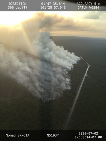 Gubri Syamsuar Klaim Luas Lahan Terbakar di Riau 2020 Menurun