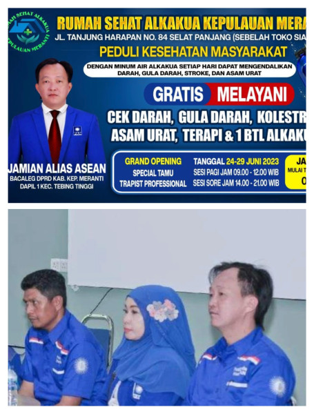 Peduli Dengan Masyarakat Jamian Alias Asean Bacaleg DPRD Meranti Buka Rumah Sehat