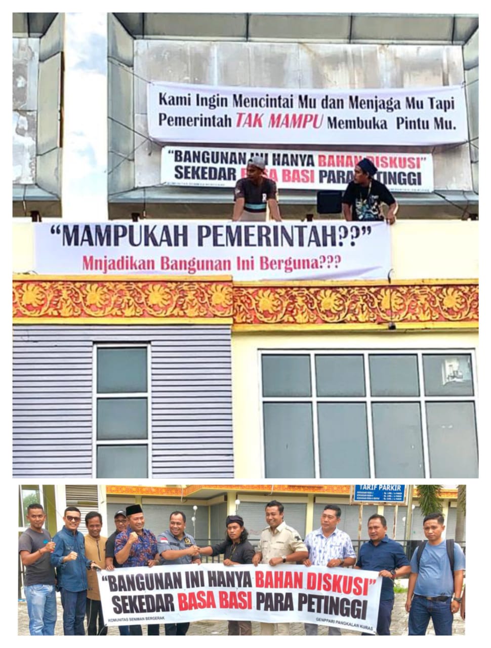 Spanduk Dilepas Pemuda Tuding Pemda Pelalawan Anti Kritik
