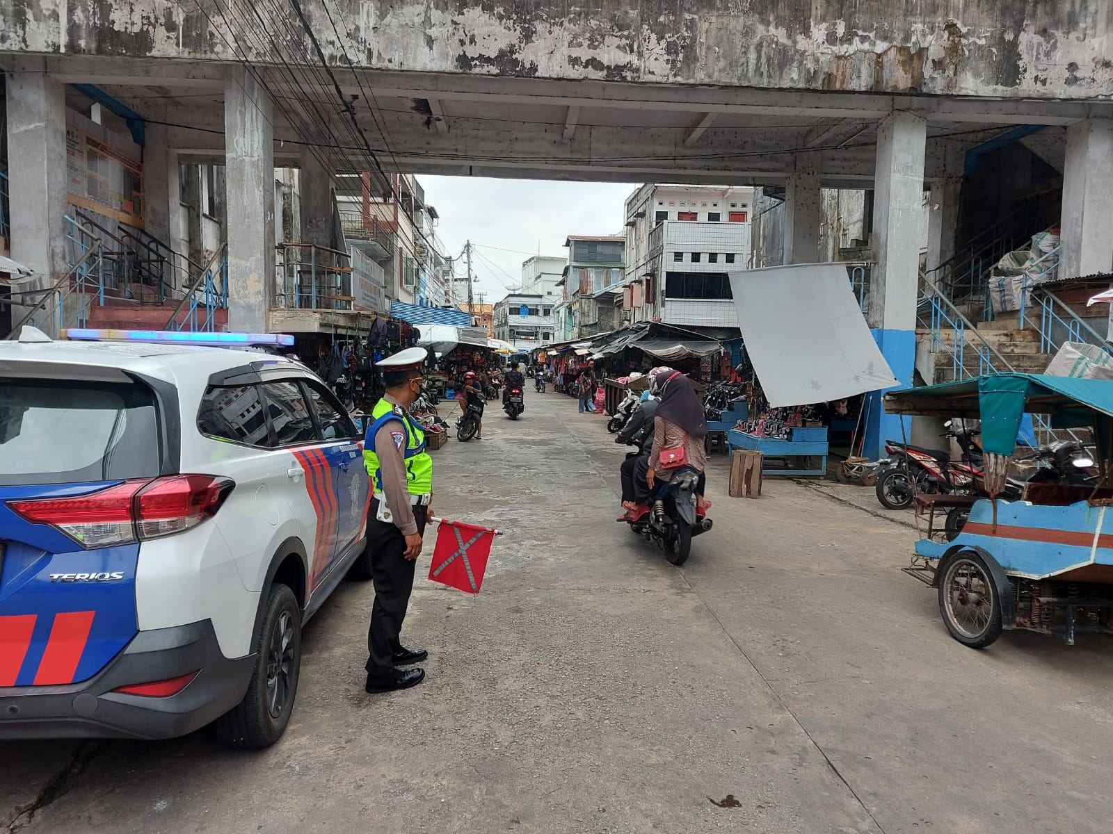Polantas Patroli Lokasi Rawan Pelanggaran, Laka dan Macet Lalulintas di Selatpanjang