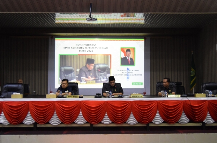 DPRD Kepulauan Meranti Gelar Sidang Paripurna Penyampaian Ranperda inisiatif dan Ranperda.