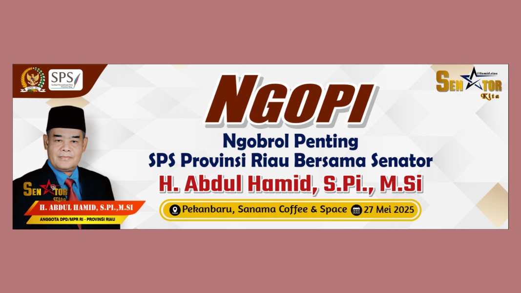 Senator Abdul Hamid dan SPS Riau Gelar Acara Ngopi di Sanama Coffee Jalan Delima