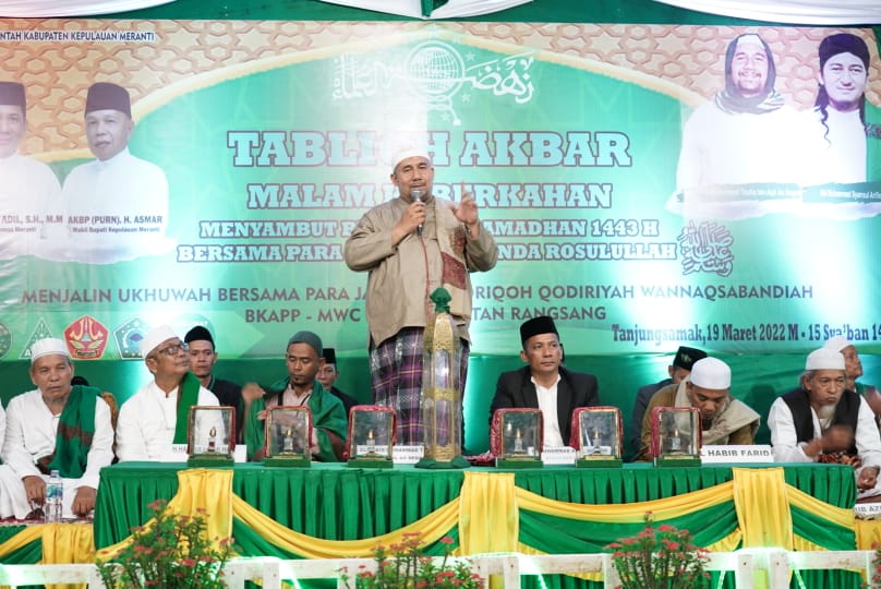 Bupati Meranti HM Adil dan Al Habib Taufiq Hadiri Tabligh Akbar Malam Keberkahan di Rangsang
