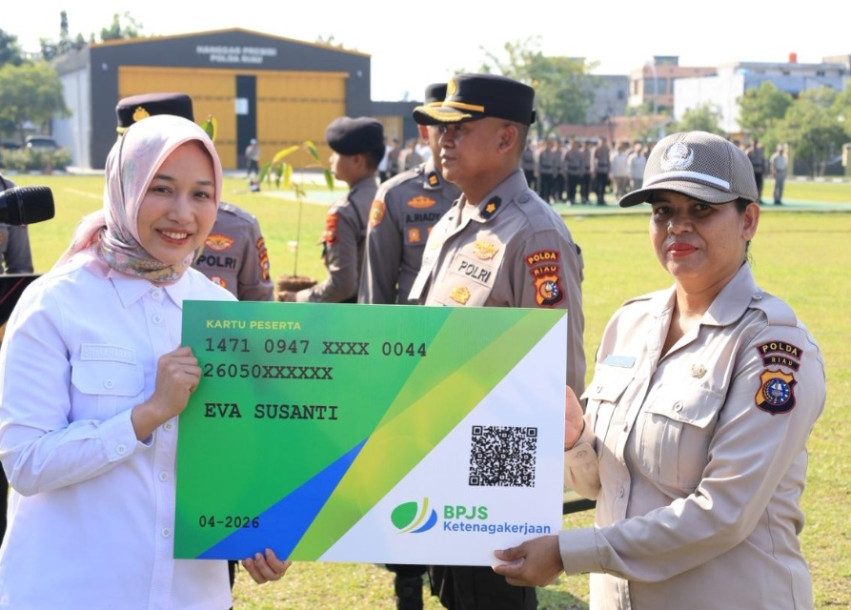 268 PPPK dan THL Polda Riau Terima BPJS Ketenagakerjaan, Iuran Ditanggung
