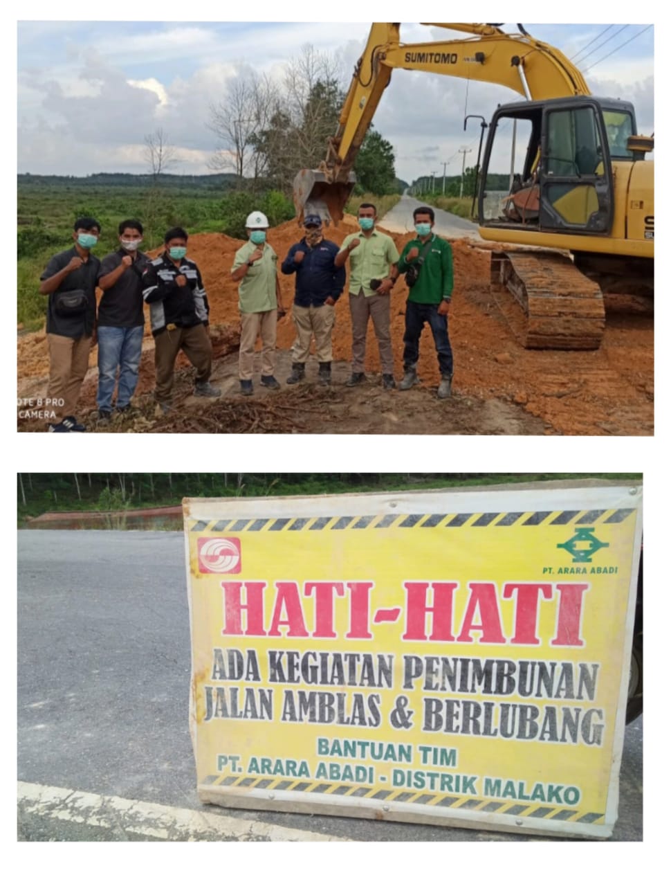 PT Arara Abadi Cepat Tanggap Terkait Rusaknya Jalan Lintas Bono Desa Merbau