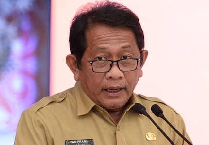 Sekdaprov Riau Yan Prana Buka Rakor BPBD Se-Provinsi Riau Tahun 2020